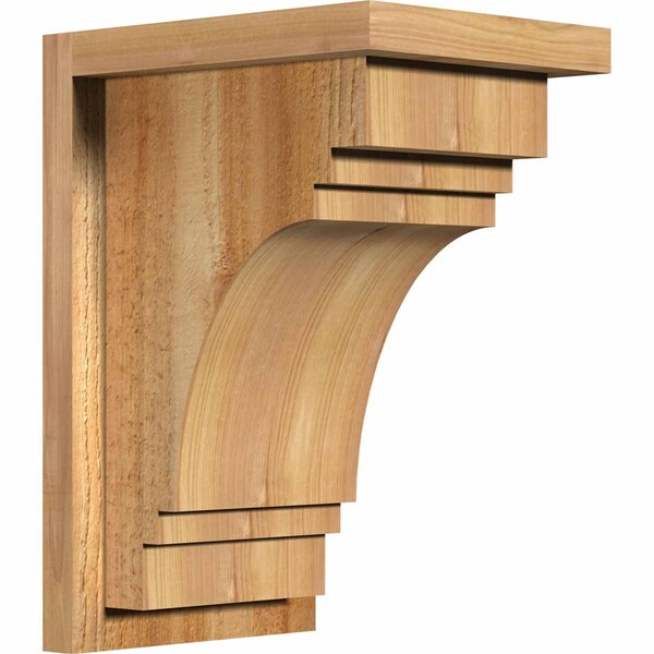 Ekena Millwork Pescadero Rough Sawn Corbel w/Backplate, Western Red Cedar, 8"W x 10"D x 14"H COR08X10X14PEC01RWR - main